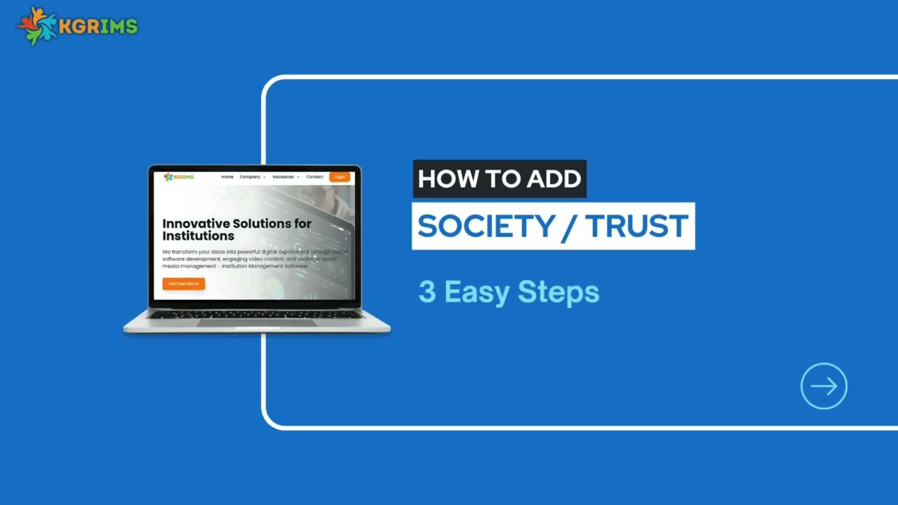 How to Add a Society / Trust Dashboard in KGRIMS